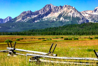Williams Peak (elev. 10,635 ft.) rises above Stanley Basin