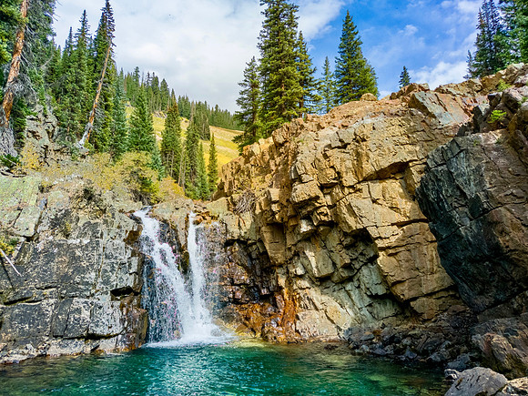 Little Punchbowl Falls 3 west of Crested Butte