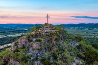 Cross atop Shoe Peg Mountain, looking south
