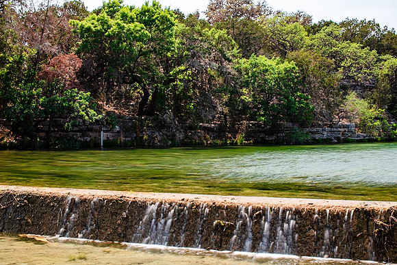 Dam on East Prong Nueces River at Camp Eagle