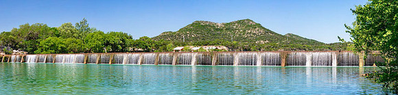 Nueces Lake Dam (panorama)