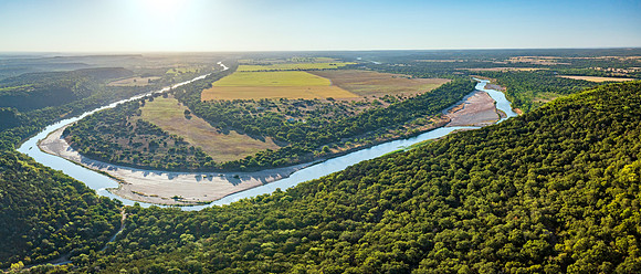 Brazos River Panorama at Village Bend 1