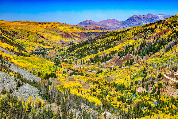 South Fork San Miguel River valley downstream from Ophir