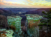 Tea Table Rocks overlook Home Creek valley
